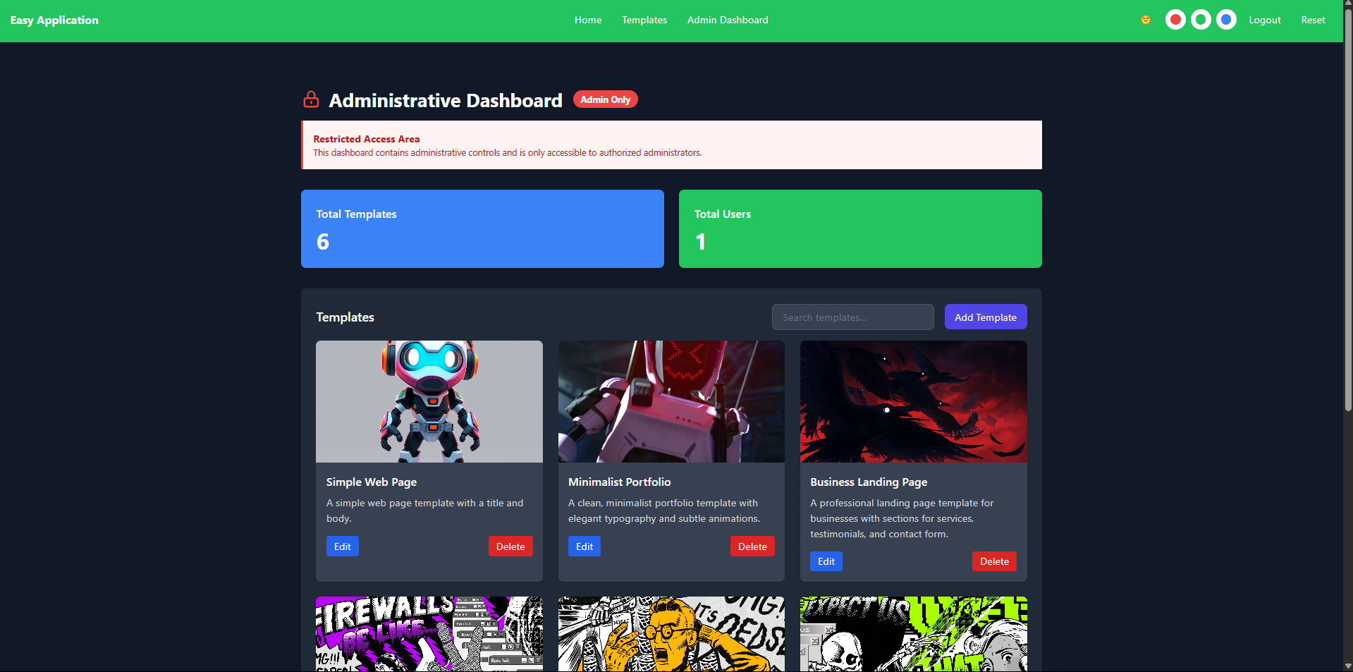 Admin Dashboard
