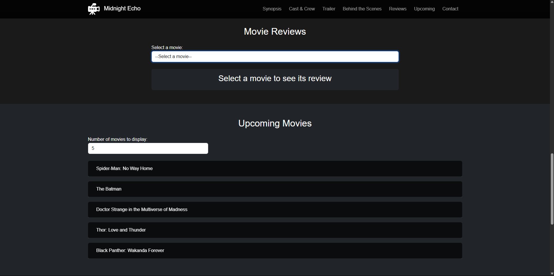 Movie Details Page